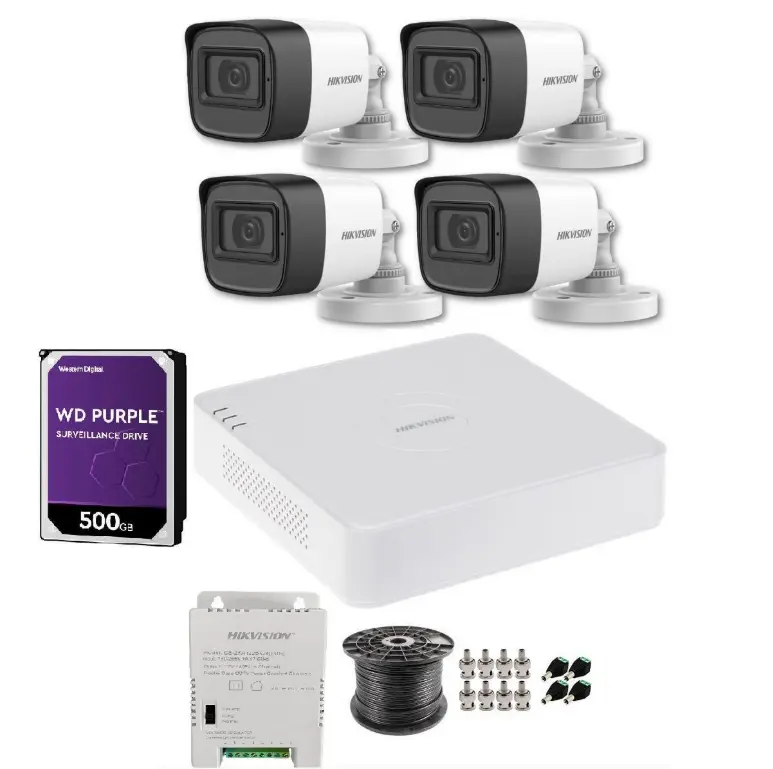 Hikvision 4 Channel 1080P Complete Kit - New Model - 500GB