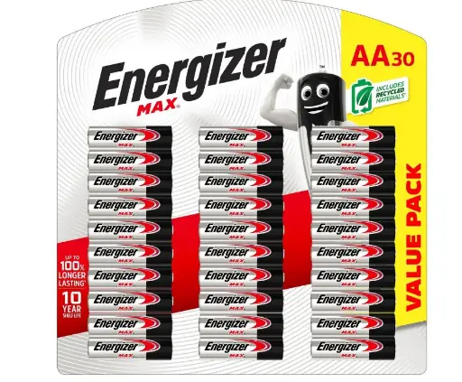 Energizer MAX Alkaline AA Card 30